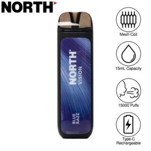 North | Vision 15k Disposable (Pack of 5) | 15 mL / 15000 puffs