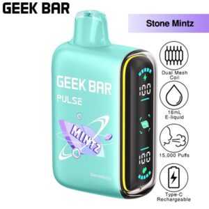 Geek Bar | Pulse Mintz Edition Disposable (Pack of 5) | 16 mL / 15000 puffs | Stone Mintz | 50mg