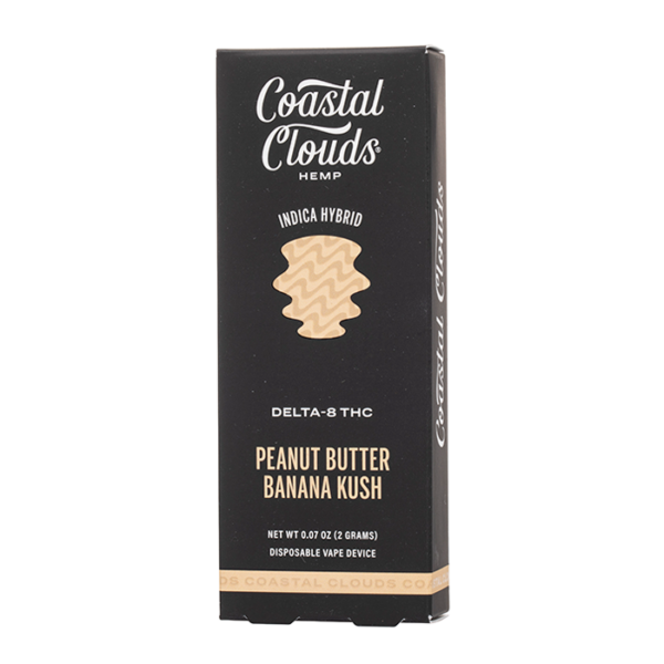 Coastal Clouds Hemp | D8 Disposable | 2 mL | Peanut Butter Banana Kush | 2g