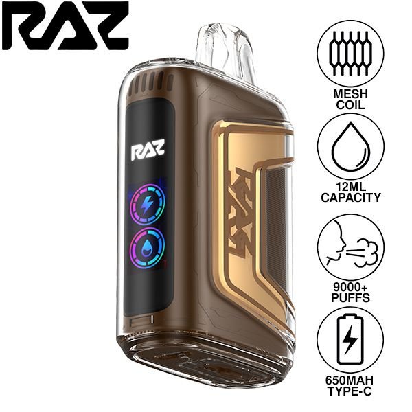 Raz | TN9000 Disposable (Pack of 5) | 12 mL / 9000 puffs | Graham Twist | 50mg