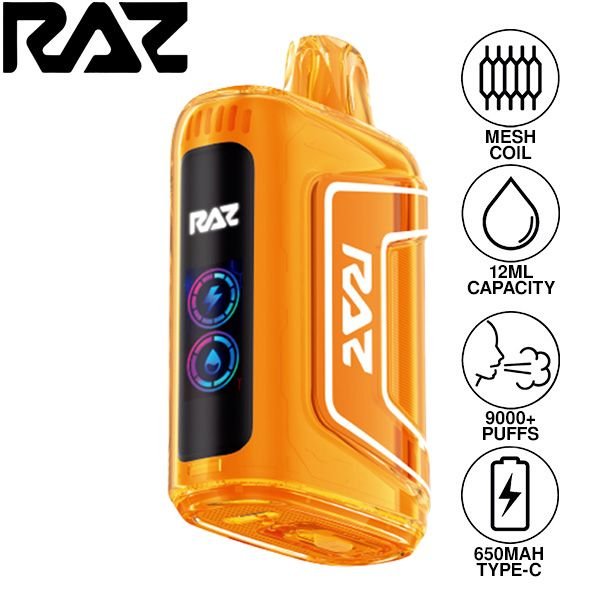 Raz | TN9000 Disposable (Pack of 5) | 12 mL / 9000 puffs | Orange Raspberry | 50mg