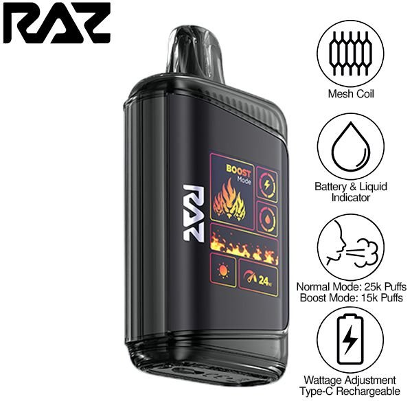 Raz | LTX Disposable (Pack of 5) | 16 mL / 25000 puffs | Fire And Ice | 50mg