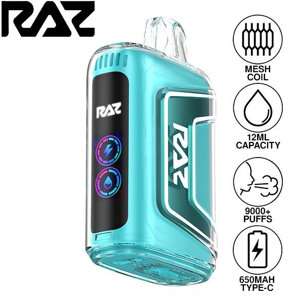 Raz | TN9000 Disposable (Pack of 5) | 12 mL / 9000 puffs | Polar Ice | 50mg