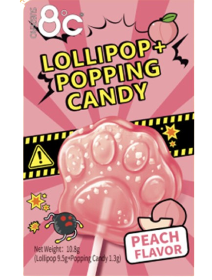 SUBZERO 8℃ lollipop+popping candy | Peach
